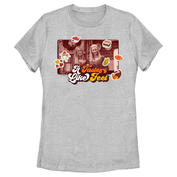 fifth sun Women's Friends It Tastes Like Feet Thanksgiving Icons Scene T-Shirt