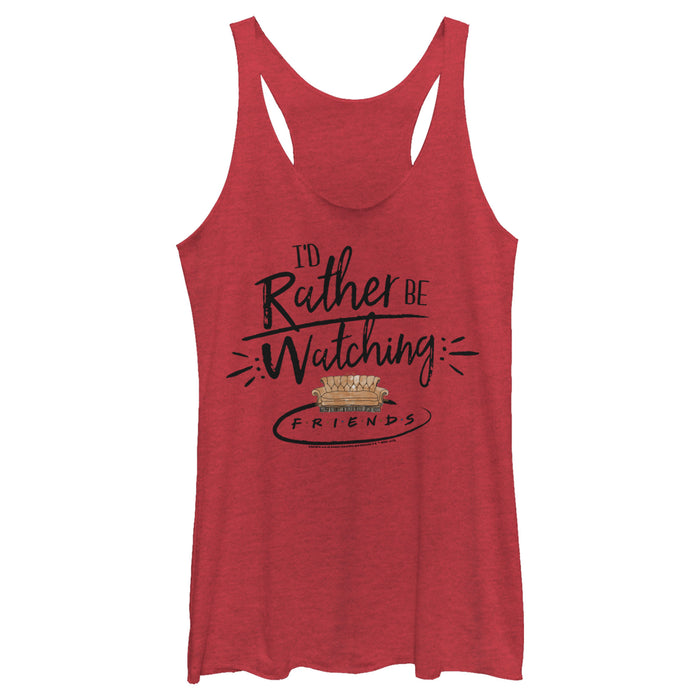 Fifth Sun Women's Friends Rather Be Watching Racerback Tank Top