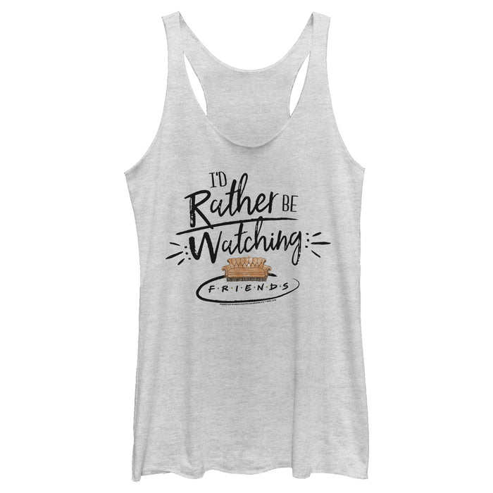 fifth sun Women's Friends Rather Be Watching Racerback Tank Top