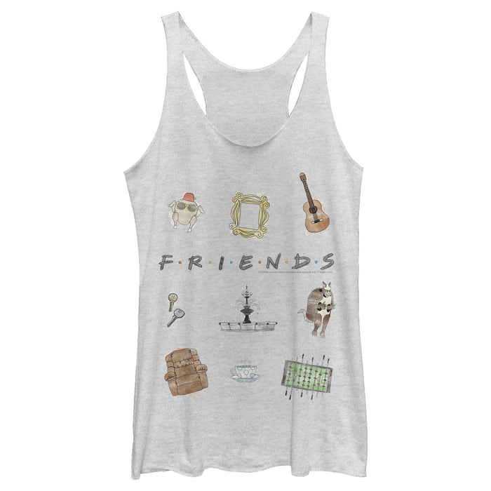 fifth sun Women's Friends Series Icon Cartoons Racerback Tank Top