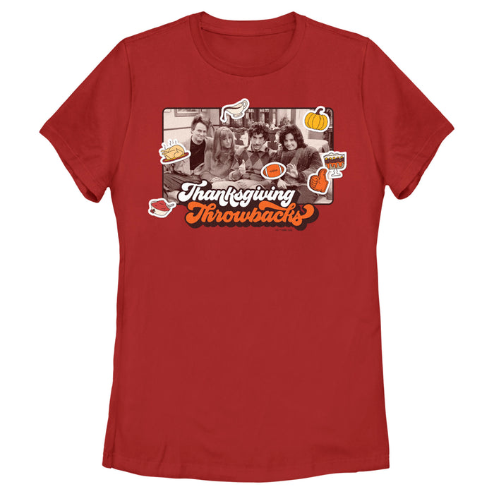 fifth sun Women's Friends Thanksgiving Throwbacks Scene T-Shirt
