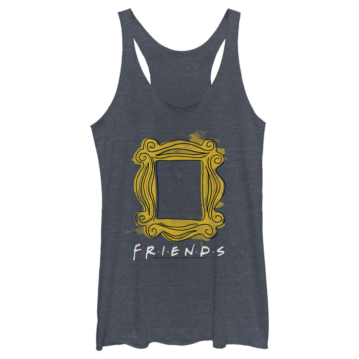 fifth sun Women's Friends Yellow Frame Door Racerback Tank Top