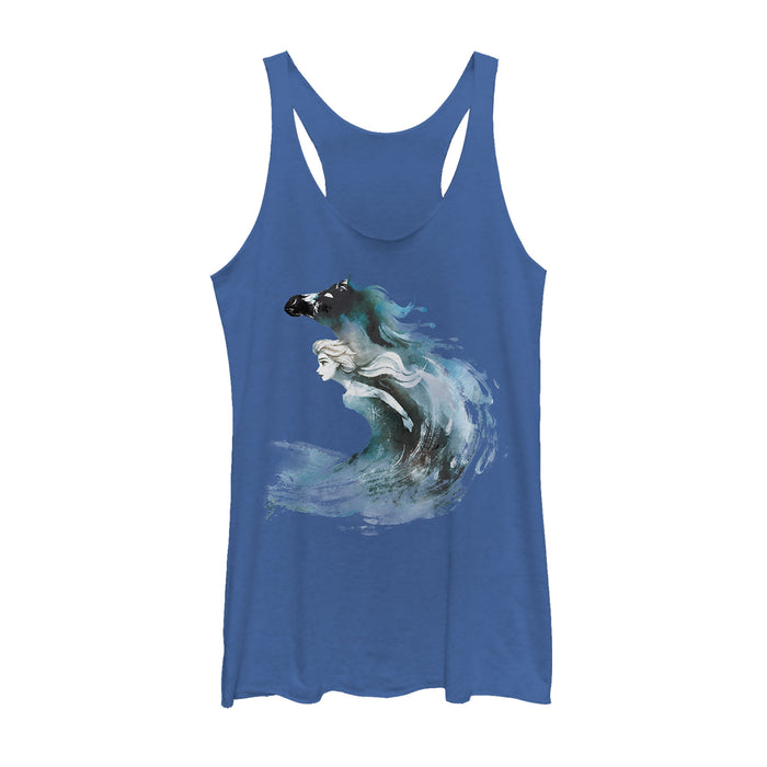 fifth sun Women's Frozen 2 Elsa Horse Water Spirit Racerback Tank Top