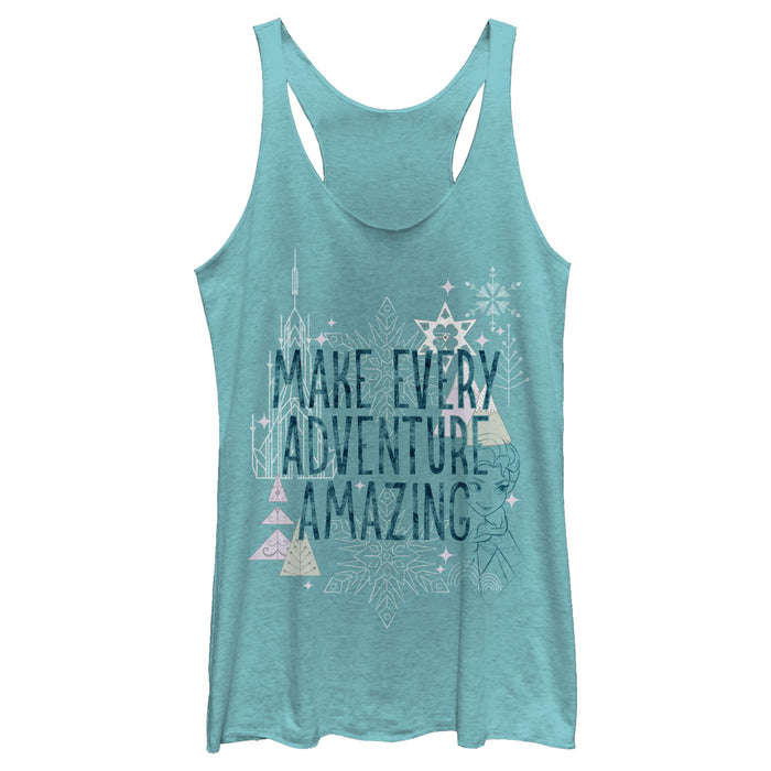 fifth sun Women's Frozen Amazing Adventure Pattern Racerback Tank Top