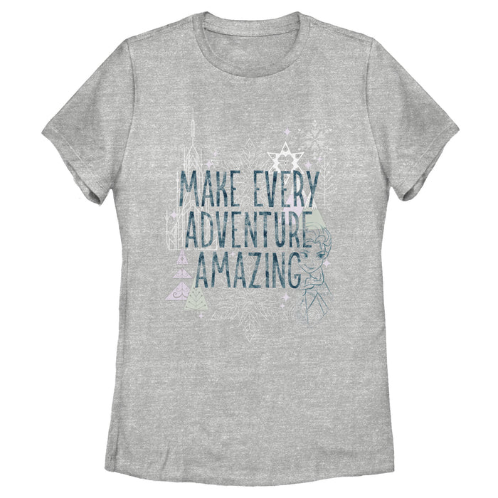 fifth sun Women's Frozen Amazing Adventure Pattern T-Shirt