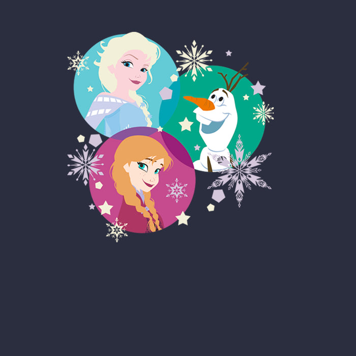 Fifth Sun Women's Frozen Character Snowflakes T-Shirt