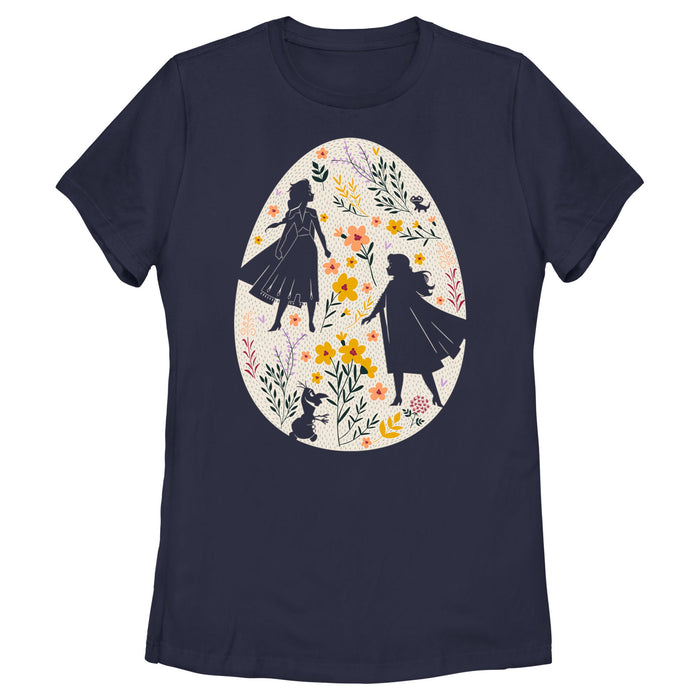 fifth sun Women's Frozen Easter Egg Silhouettes T-Shirt