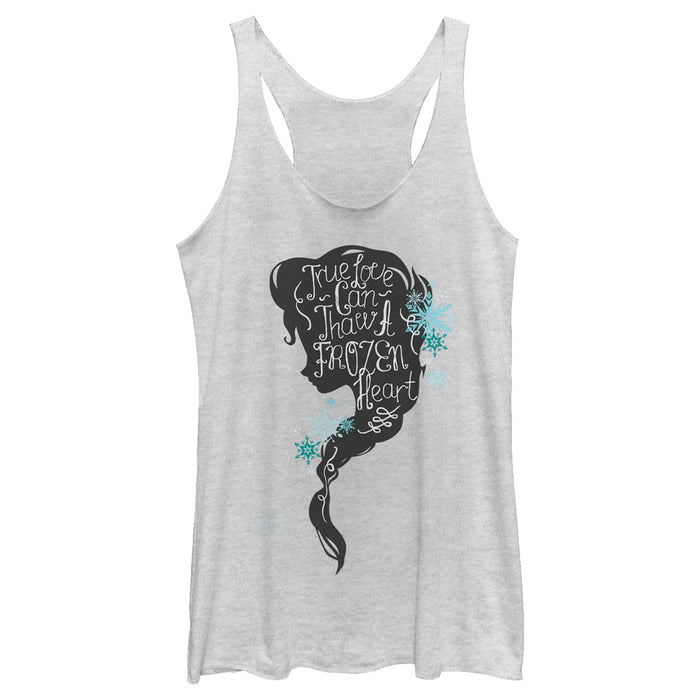 fifth sun Women's Frozen Love Thaws Heart Racerback Tank Top