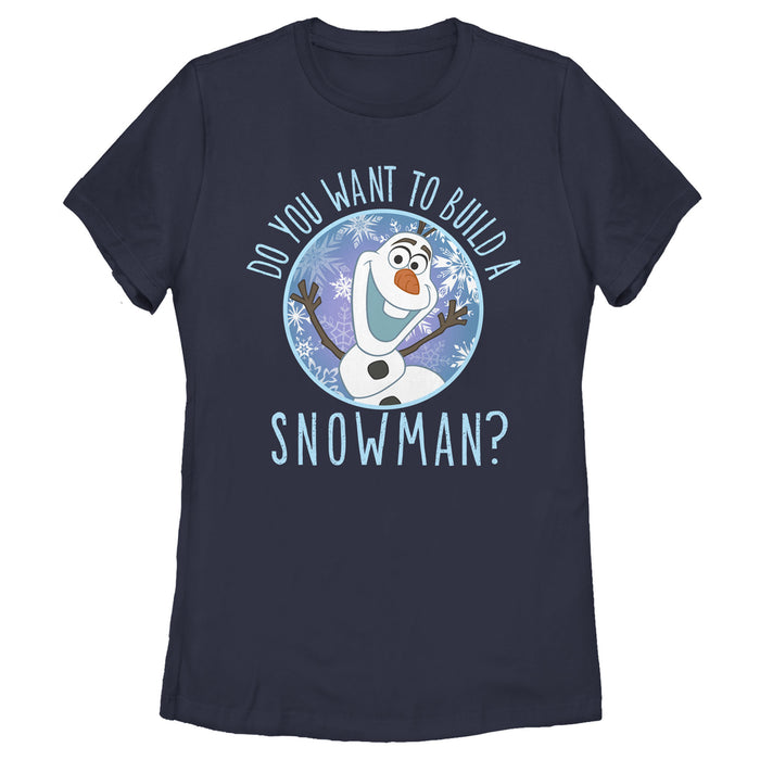fifth sun Women's Frozen Olaf Build Snowman T-Shirt
