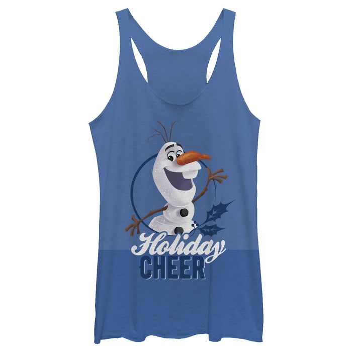 fifth sun Women's Frozen Olaf Holiday Cheer Racerback Tank Top