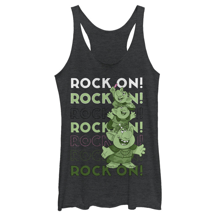Fifth Sun Women's Frozen Rock On Trolls Racerback Tank Top