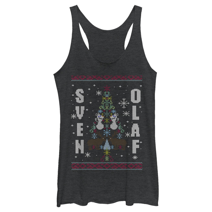 fifth sun Women's Frozen Ugly Christmas Besties Racerback Tank Top