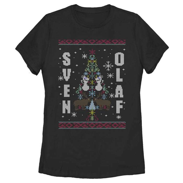 fifth sun Women's Frozen Ugly Christmas Besties T-Shirt
