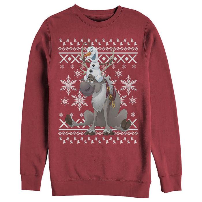 fifth sun Women's Frozen Ugly Christmas Friends Sweatshirt