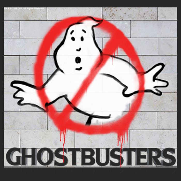 Fifth Sun Women's Ghostbusters Brick Spray Logo T-Shirt