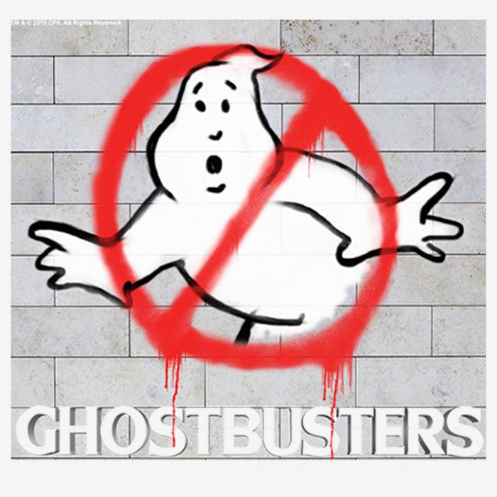 Fifth Sun Women's Ghostbusters Brick Spray Logo T-Shirt