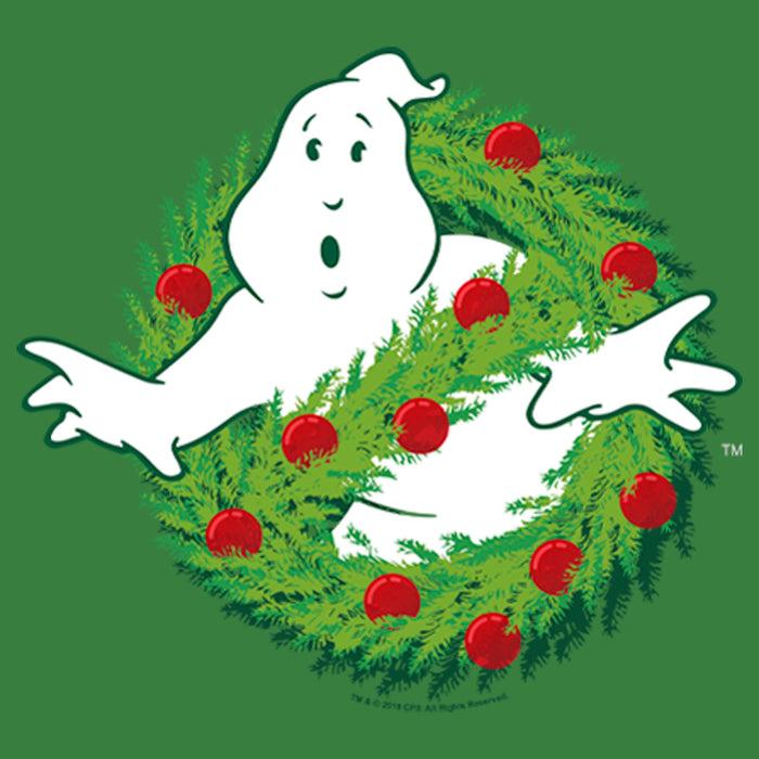 Fifth Sun Women's Ghostbusters Christmas Wreath Logo Racerback Tank Top