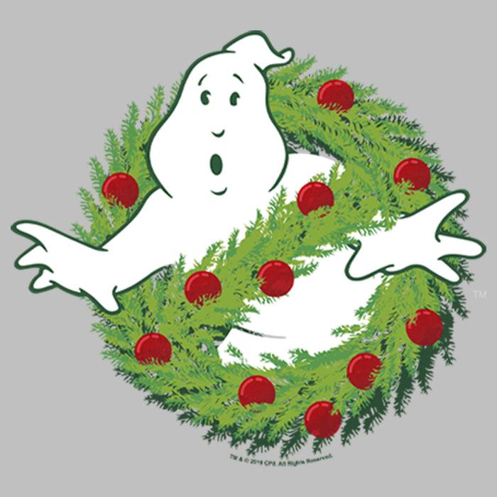 Fifth Sun Women's Ghostbusters Christmas Wreath Logo T-Shirt