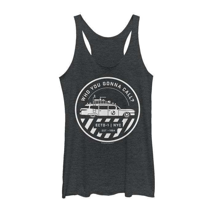 fifth sun Women's Ghostbusters Ecto-1 Wagon Logo Racerback Tank Top