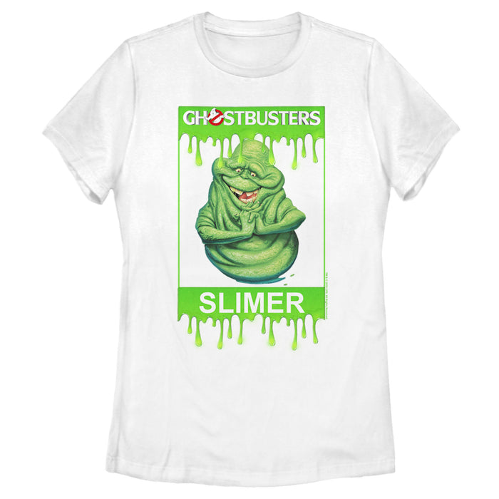 fifth sun Women's Ghostbusters Framed Slimer T-Shirt