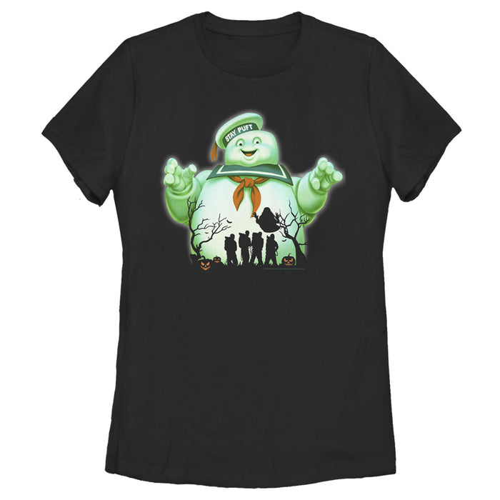 fifth sun Women's Ghostbusters Halloween Stay Puft Marshmallow Man T-Shirt