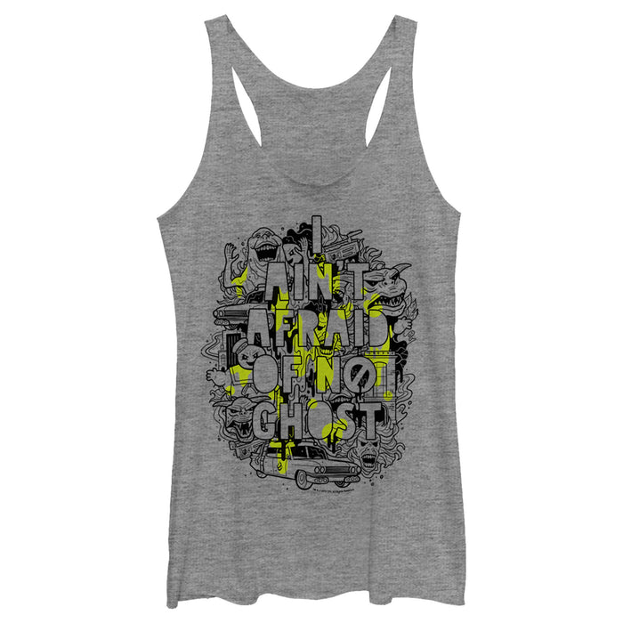 fifth sun Women's Ghostbusters I Ain't Afraid of No Ghost Monsters Racerback Tank Top