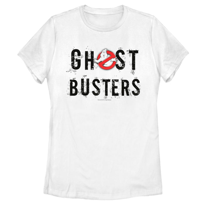 fifth sun Women's Ghostbusters Scratchy Text Logo T-Shirt