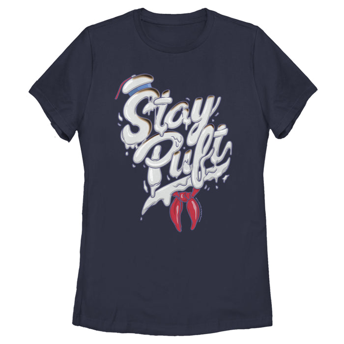 fifth sun Women's Ghostbusters Stay Puft Marshmallow Man Melt T-Shirt