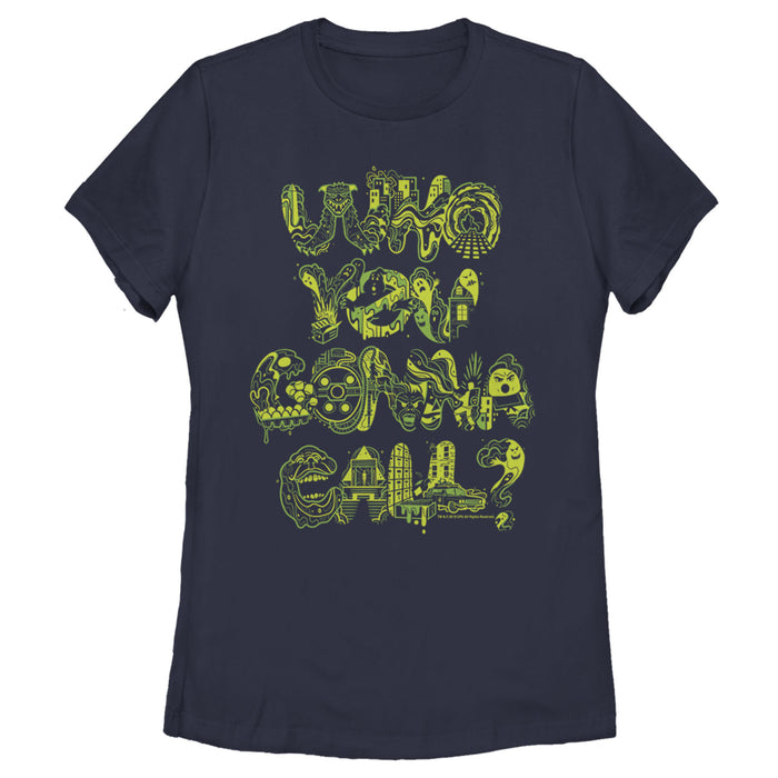 fifth sun Women's Ghostbusters Who You gonna Call Collage T-Shirt
