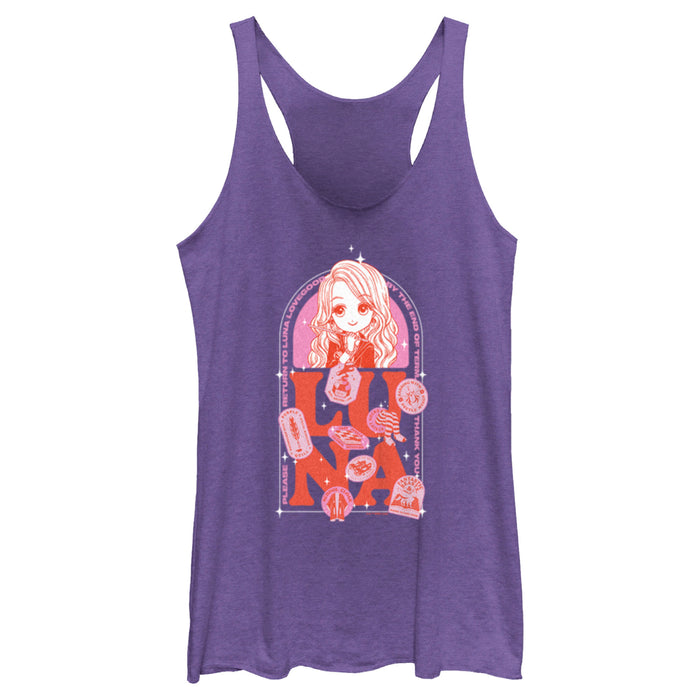 fifth sun Women's Harry Potter Anime Luna Belongings Racerback Tank Top