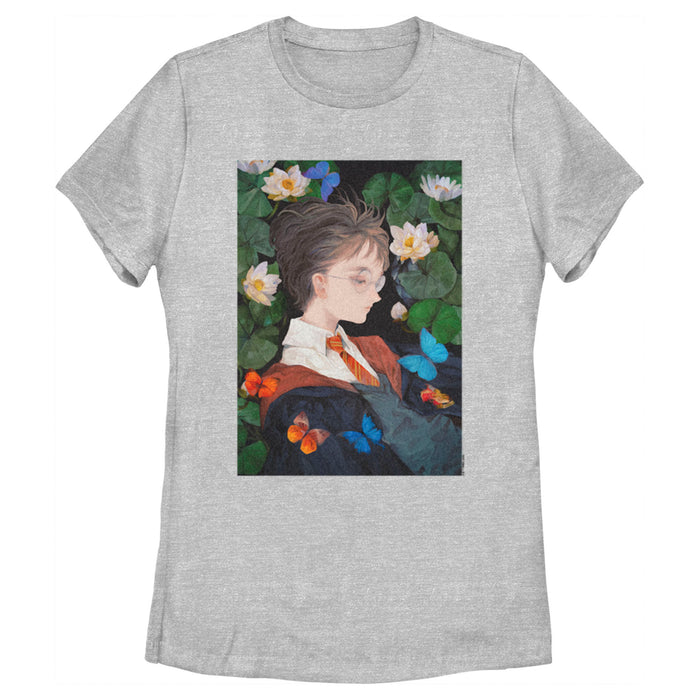 fifth sun Women's Harry Potter Artistic Harry in Lily Pads T-Shirt
