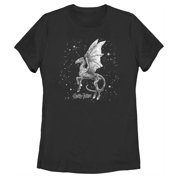 fifth sun Women's Harry Potter Black and White Thestral T-Shirt