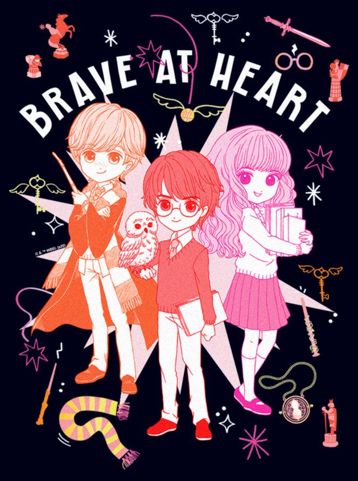 Fifth Sun Women's Harry Potter Brave At Heart Anime Friends T-Shirt