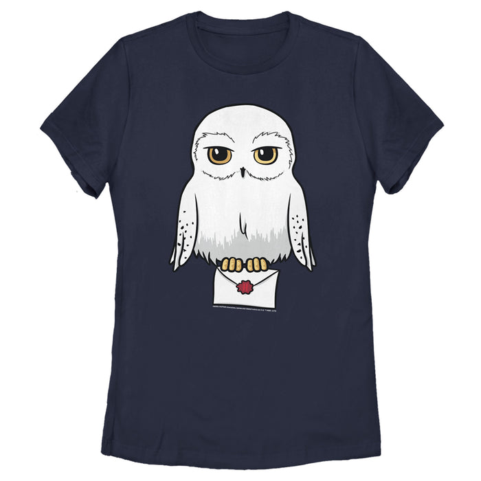 fifth sun Women's Harry Potter Cartoon Hedwig Letter T-Shirt