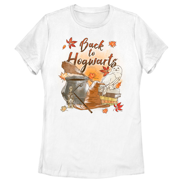 fifth sun Women's Harry Potter Chamber of Secrets Hedwig Back to Hogwarts T-Shirt