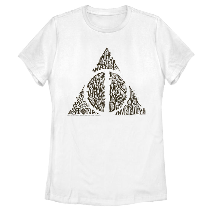 fifth sun Women's Harry Potter Deathly Hallows Secret T-Shirt