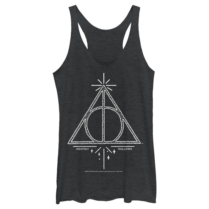 fifth sun Women's Harry Potter Deathly Hallows Symbol Racerback Tank Top