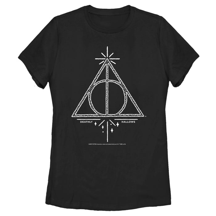 fifth sun Women's Harry Potter Deathly Hallows Symbol T-Shirt