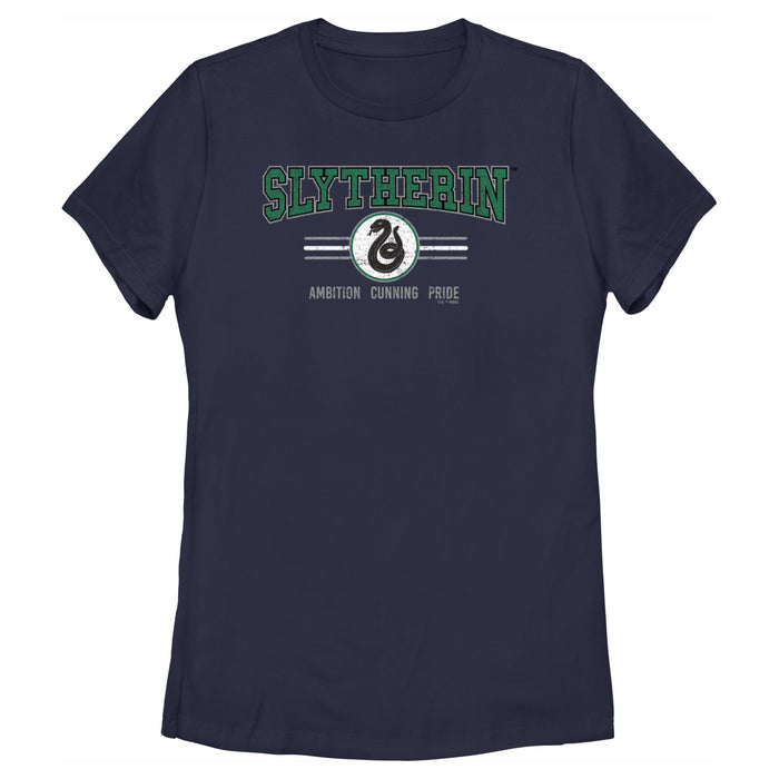 fifth sun Women's Harry Potter Distressed Slytherin Traits T-Shirt