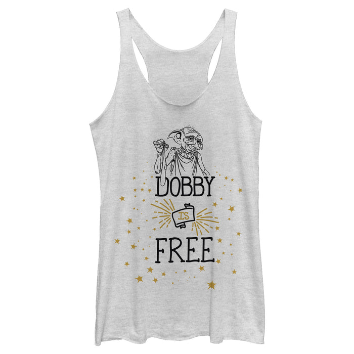 fifth sun Women's Harry Potter Dobby is Free Racerback Tank Top