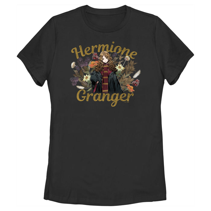 fifth sun Women's Harry Potter Floral Hermione Granger T-Shirt