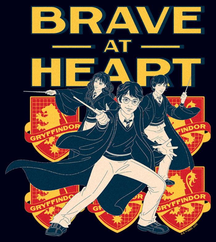 Fifth Sun Women's Harry Potter Gryffindor Brave At Heart T-Shirt