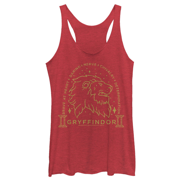 fifth sun Women's Harry Potter Gryffindor House Emblem Racerback Tank Top