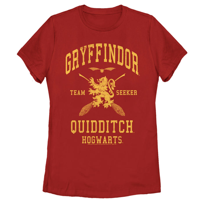 fifth sun Women's Harry Potter Gryffindor Quidditch Gold Team Seeker T-Shirt