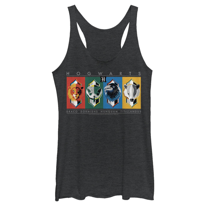fifth sun Women's Harry Potter Hogwarts House Mascots Racerback Tank Top