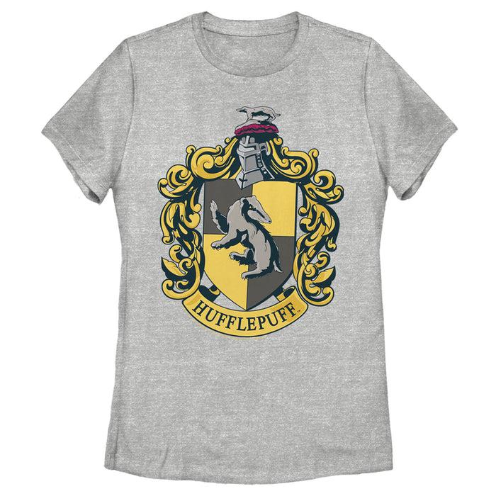 fifth sun Women's Harry Potter Hufflepuff Gold Crest T-Shirt