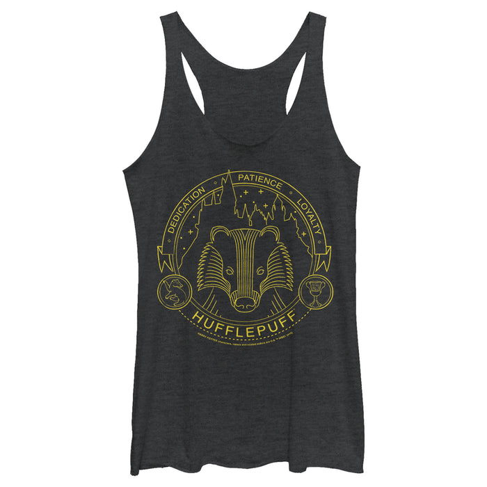 fifth sun Women's Harry Potter Hufflepuff House Emblem Racerback Tank Top