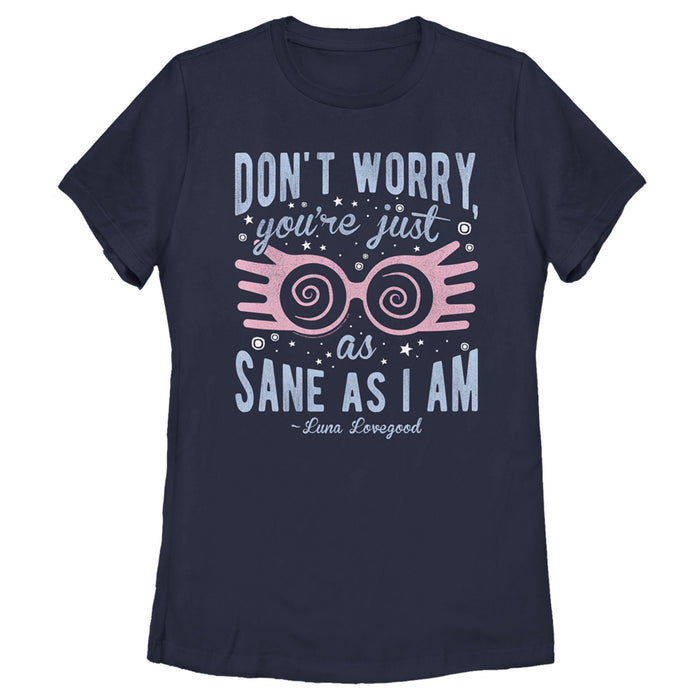 fifth sun Women's Harry Potter Just As Sane As Luna Lovegood T-Shirt