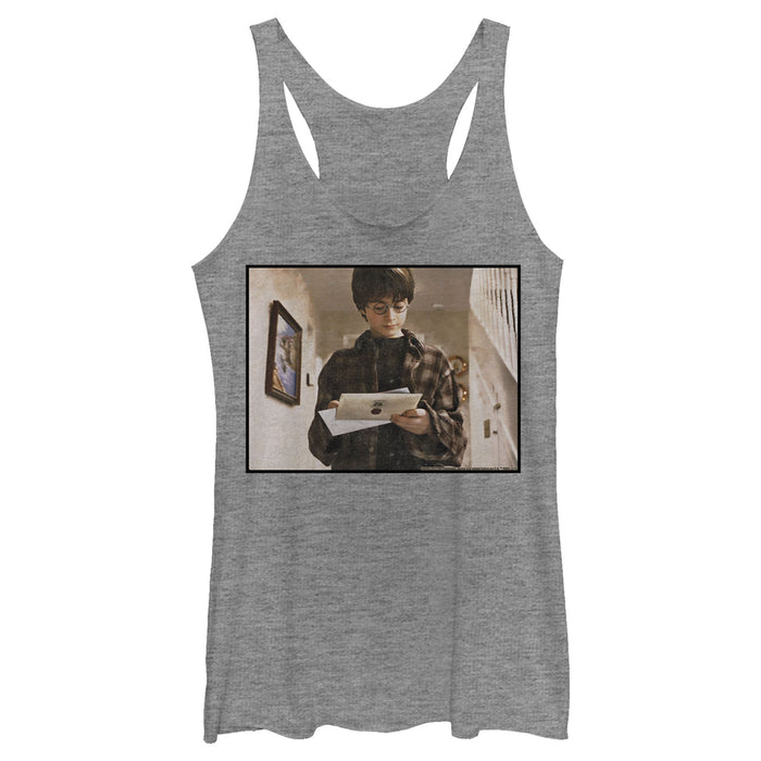 fifth sun Women's Harry Potter Letter to Hogwarts Memory Racerback Tank Top