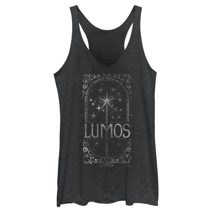 fifth sun Women's Harry Potter Lumos Happiness Spell Racerback Tank Top